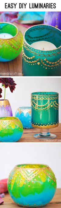 Make these easy but stunning Moroccan style luminaries with Creme de la Craft