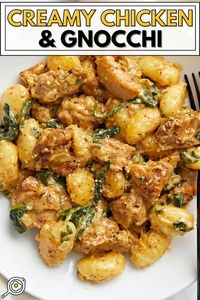 Creamy Chicken and Gnocchi is a one-pot meal that's full of flavor and comfort and is also a quick and easy weeknight dinner.