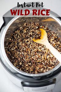 It is quick and easy to cook nutritious wild rice in the Instant pot. These Instant Pot Wild Rice have a sweet aroma with a nutty flavor and a chewy texture | pressure cooker wild rice | pipingpotcurry.com