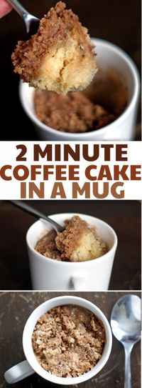 2 Minute Coffee Cake In A Mug