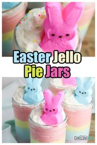 Everyone is going to love having their very own Easter Jello Pie Jars! Not only are they bright and full of fun Easter colors, but they're super tasty, too.