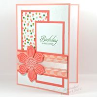 #Birthday Greetings Featuring #Flower And #Confetti #Paper #Handmade #Card | CardsbyLiBe - Cards on ArtFire #ckdin