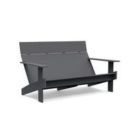 The largest piece in Loll Designs' Lollygagger Collection, this modern outdoor sofa comfortable seats two with a bottle opener set beneath the right arm.