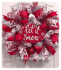 Let It Snow Deco Mesh Wreath/christmas Wreath/snowman - Etsy UK