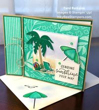 Stampin’ Up! Beach Day Book Fold Sending Sunshine Card for Amy’s Inkin’ Krew Team Blog Hop – Inky Bee Stampers