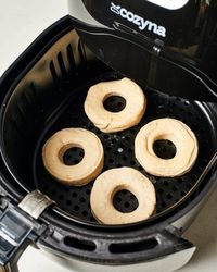 Easy Air Fryer Donuts Recipe. Looking for recipes and ideas for desserts to make in your air fryer? These doughnuts are made with storebought biscuits in a can or tube. Cinnamon sugar recipe included, but they'd also be great glazed.