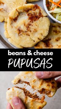 This easy Pupusa Recipe will teach you how to make these bean and cheese-filled tortillas. The pupusas are easy to customize, and are typically paired with curtido for a tasty lunch, dinner or snack.