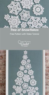 Crochet Tree of Snowflakes | The Crochet Crowd