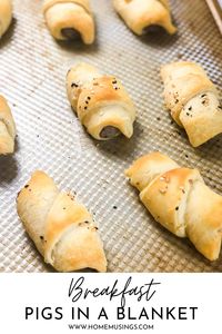 Crescent roll dough and sausage links made delicious pigs in a blanket! #breakfast #brunch #sausage #crescent #recipe #budget #easy #simple