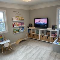 The kids new playroom is 99% done! Here are some stills of their LV playroom. I had so much fun creating this space for them for endless hours of play. Let me know what you think 🤍 comment play for links! #homedesign #renovation #roommakeover #playroom #playroominspo #playroomdecor #diy