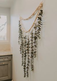 Wooden Bead Eucalyptus Garland Bedhanging Wall Decor for - Etsy