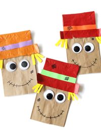 Create a Paper Bag Scarecrow for an easy fall craft! This cute and adorable scarecrow craft is made with a paper bag, paint and few extra supplies. It's an easy kids craft for fall!