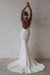 Sexy Wedding Dress, Mermaid Wedding Dress, Deep V-neck Wedding Gown sold by joepaldress on Storenvy