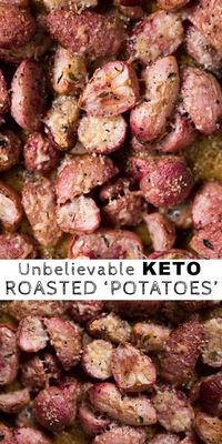 Low Carb & Keto Roasted Radishes i.e. 'Potatoes' #keto #ketorecipes #ketodiet #glutenfree #lowcarb #radishes