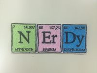 Decorate your lab coat with this Chemistry Style Nerdy Elements Embroidered Patches  Science by GoMonogram