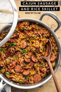 This easy Cajun Sausage and Rice Skillet is the perfect easy and filling weeknight dinner, packed with plenty of smoky-spicy flavor! Budgetbytes.com