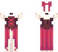 A very simple recolor  https://www.minecraftskins.com/skin/21829388/red-and-white-corset-dress---base/