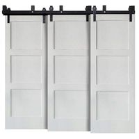 Contemporary 3 Panel Triple Bypass Barn Doors | Rustica