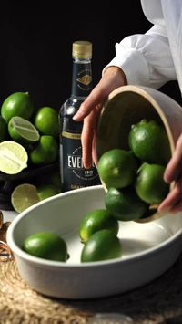 Lemon or Lime, Love both cello.  Nonna, ti amo!  👩🏻‍🍳 Lime-cello original and cream,  ◉ Ingredients  For clean lime skins  • Hot water   • Ice water  1 tbsp baking soda  For lime-cello  • 10-12 limes peels  750ml 95% Alcohol (Everclear Grain Alchohol 95%)  For syrup  • 750ml water + 265g sugar (for original)  750ml milk + 265g sugar (for cream ver.)  🤌 Tips :  • 1. Add lime peels to alcohol and age in a dark and cool place for 3 weeks.  • 2. Make simple syrup and cream syrup and cool completely.  • 3. Divide 750ml of aged lime alcohol in half and pour each.   4. keep chilled (freezer) and drink it.  Salute!   #limecello #limoncello #lime #limeliquor #liquor #homemadedrink #fyp