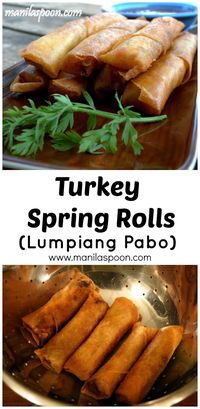 For a healthier and low-fat version of spring rolls that taste so good, too - Turkey Spring Rolls is the best option. #turkey #spring #rolls