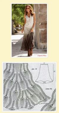 crochet maxi skirt with pattern