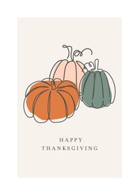 Ellacard card design: Pumpkins Happy Thanksgiving Card