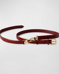 Toteme Double Clasp Leather Belt | Neiman Marcus