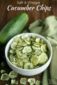 Easy salt and vinegar baked cucumber chips recipe