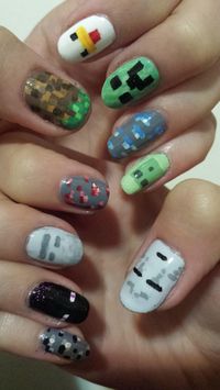 Minecraft nails! Via Reddit user @kajaclair