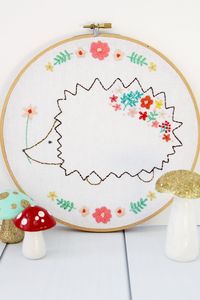 Harriet the Floral Hedgie Embroidery Pattern – Flamingo Toes