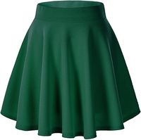 Urban CoCo Women's Basic Solid Pleated Mini Skate Skirt Versatile Stretchy (S, Green) : Amazon.ca: Clothing, Shoes & Accessories