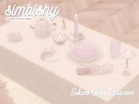 The Sims Resource - Sakura Glass Tableware