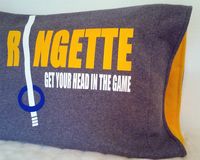 Grey ringette pillow cover decorative pillow by MyKidsquartersShop