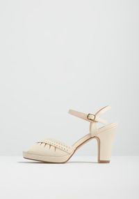 Salsa Lessons Peep-Toe Heel Bone | ModCloth