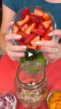 1.4M views · 10K reactions | Yummy Summer Salad 🍓 #saladrecipe #healthyfood #strawberry #mealprep | Kyle & Mistie Knight | Kyle & Mistie Knight · Original audio