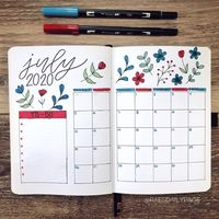 July Bullet Journal | Red, White, and Blue Bujo - Rae's Daily Page