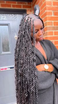 Senegalese twists / boho twists / island twists, bum length, medium #bohobraidstyle