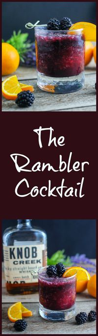 The Rambler - bourbon, blackberries, orange juice cocktail, #cocktail #blackberry #bourbon #juice #orange