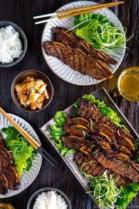 Looking for a delicious barbecue beef short ribs recipe? Fire up your grill because these Korean-style marinated bbq ribs will stimulate and please your taste buds! #bbq #shortrib | Easy Japanese Recipes at JustOneCookbook.com