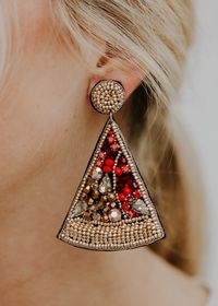 "Slice, Slice, Baby" Beaded Pizza Statement Earrings – Adorabelles