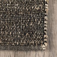 Naturally Textured Perfect Handwoven Jute-Blend Charcoal Rug