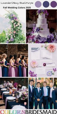 It explores the best 8 fall wedding color combos and trends for 2025, including hunter green, tangerine, red, lavender, navy blue, wine, cornflower blue etc. to give you more inspiration.