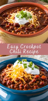 Easy Crockpot Chili Recipe | Cheff Recipes