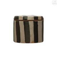 Striped Stoneware Canister - Industrial Farm Co