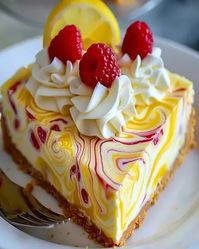 Lemon Raspberry Swirl Cheesecake - Delicious Dessert Recipe - optimal recipes