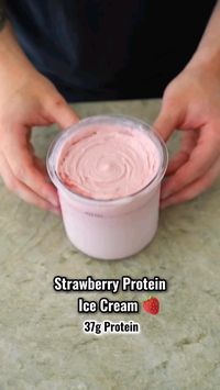 Credit - justinanderson_fit  Ingredients:  3/4 cup fairlife milk 1/4 cup greek yogurt 1 scoop vanilla protein 1 tbsp honey or sweetener 1 cup chopped strawberries