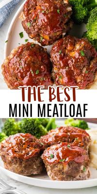 Amazing Mini Meatloaf is the perfect dinner recipe. This meatloaf recipe is mini and baked in a muffin tin!