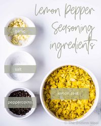 Brighten up any dish with this zippy lemon pepper seasoning recipe that uses just four ingredients. It's the most versatile all-purpose spice blend for fish, chicken, pasta, eggs, and vegetables. This easy homemade version contains no unwanted ingredients and will store in your pantry for up to a year! #theendlessmeal #lemonpepper #lemonpepperseasoning #spiceblend #lemon #pepper #homemadespiceblend #homemadelemonpepper #sugarfree