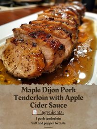 Crenn Recipes - Maple Dijon Pork Tenderloin with Apple...