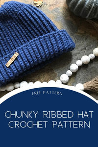 This classic chunky ribbed crochet hat is perfect for men or women who like that big cozy ribbed look that thicker yarns create.  Soft and stretchy AND warm you will love this all season long. Beginner friendly pattern with video tutorial.